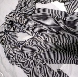 Button down stripe blouse